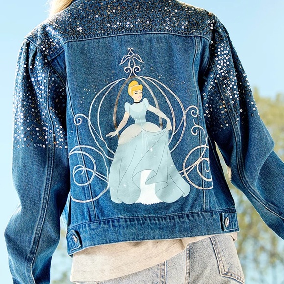 Disney Blue Jean Jacket with Cinderella Design - Picture 2 of 8